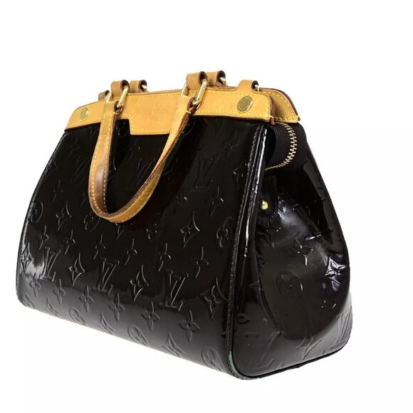 LOUIS VUITTON Brea PM Hand Bag Monogram Vernis Leather Amarante - Picture 4 of 16